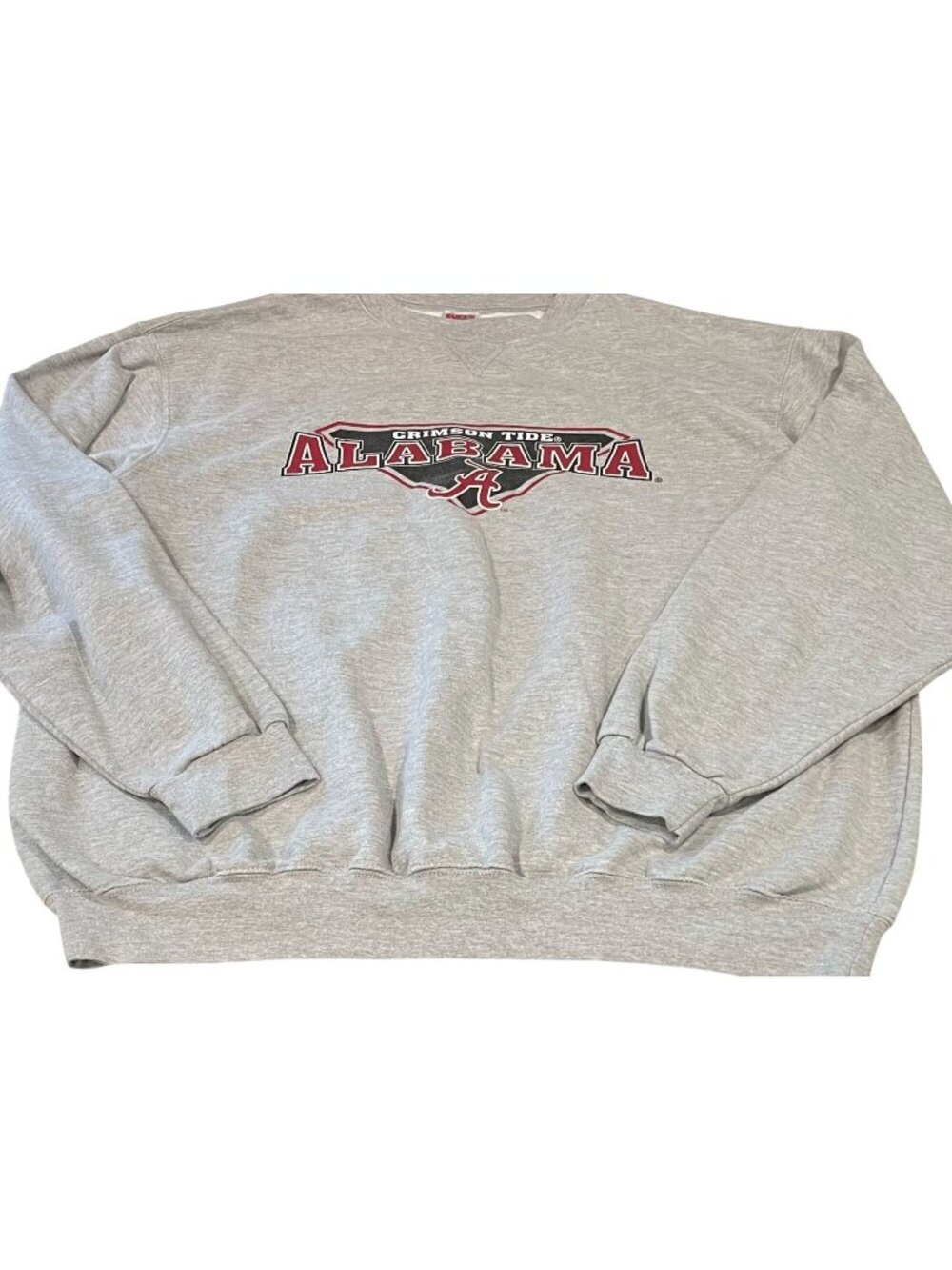 Soffe Alabama Crimson Tide Oversized Pullover Sweatshirt 2XL Gray Casual Sporty